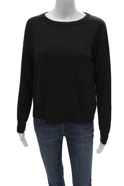 Zadig & Voltaire Unisex Pullover Merino Wool Crew Neck Long Sleeve Black Size S