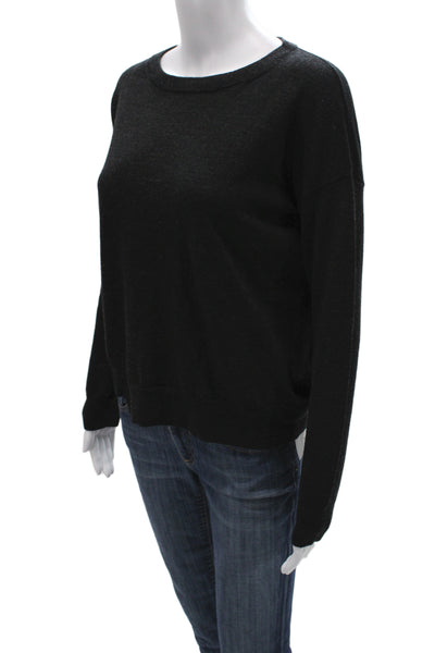 Zadig & Voltaire Unisex Pullover Merino Wool Crew Neck Long Sleeve Black Size S