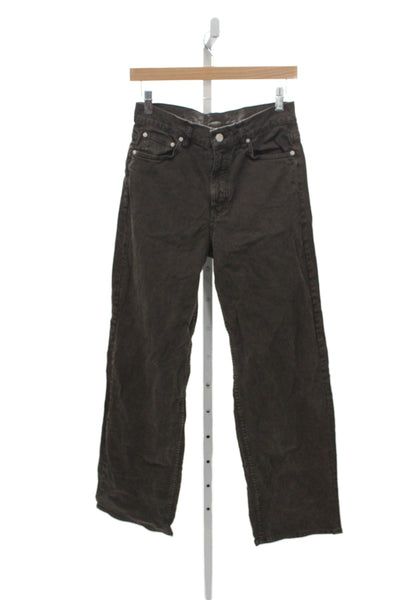 Massimo Dutti Mens Straight Brown Jeans Cotton Elastane High Rise Size 4