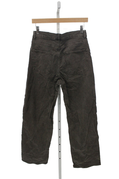 Massimo Dutti Mens Straight Brown Jeans Cotton Elastane High Rise Size 4