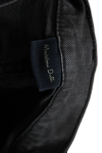 Massimo Dutti Mens Straight Brown Jeans Cotton Elastane High Rise Size 4