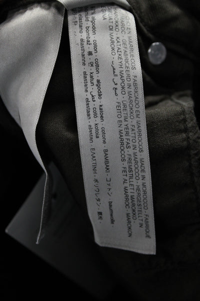 Massimo Dutti Mens Straight Brown Jeans Cotton Elastane High Rise Size 4