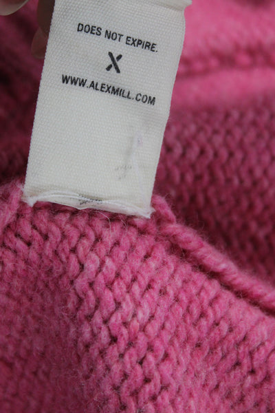 Alex Mill Unisex Pink V-Neck Button Cardigan Lambswool Blend Size M