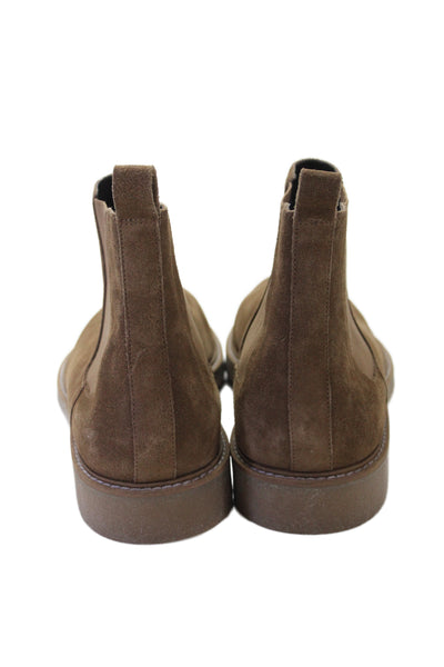Zara Mens Suede Chealsea Boots Brown Size 12