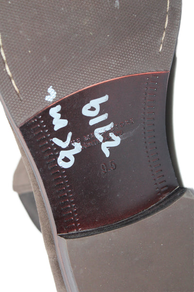 Bloomingdales The Mens Store Mens Suede Chelsea Boots Brown Size 9.5