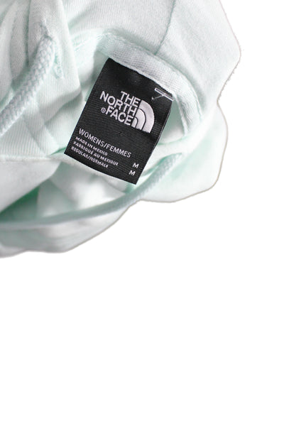 The North Face Womens Pullover Hoodie Light Blue Graphic Drawstring Size M