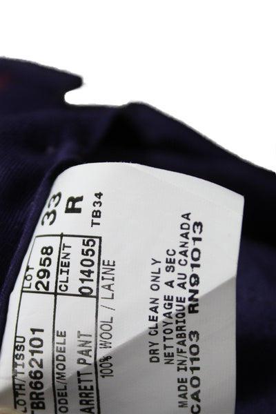 Ted Baker London Mens Dress Pants Dark Gray Wool Check Button Size 33