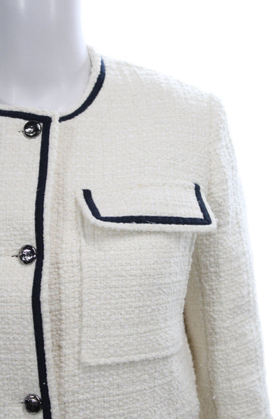 Ba&Sh Womens Classic White Button Front Jacket Long Sleeve Size 2