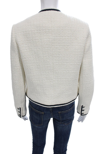 Ba&Sh Womens Classic White Button Front Jacket Long Sleeve Size 2