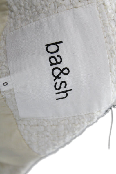 Ba&Sh Womens Classic White Button Front Jacket Long Sleeve Size 2