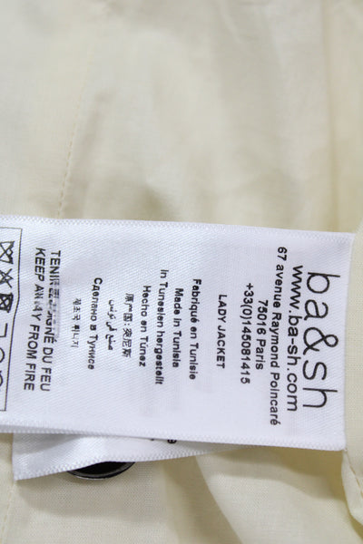 Ba&Sh Womens Classic White Button Front Jacket Long Sleeve Size 2