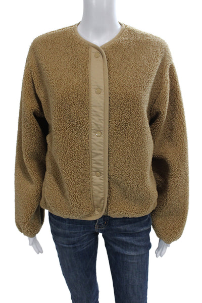 Wilfred Free Women Tan Snap Jacket Polyester Long Sleeve Size XS