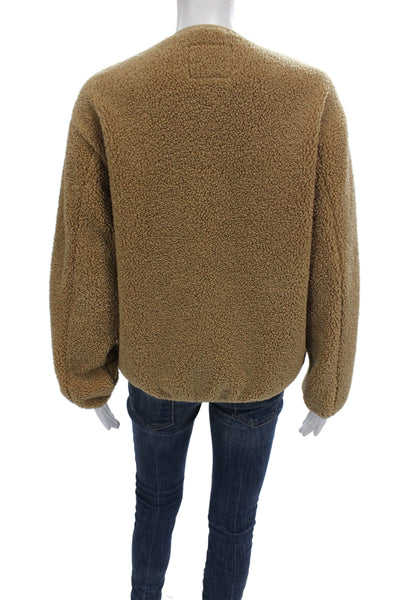 Wilfred Free Women Tan Snap Jacket Polyester Long Sleeve Size XS