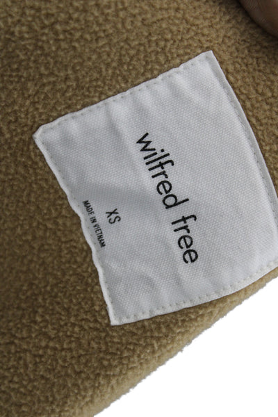 Wilfred Free Women Tan Snap Jacket Polyester Long Sleeve Size XS