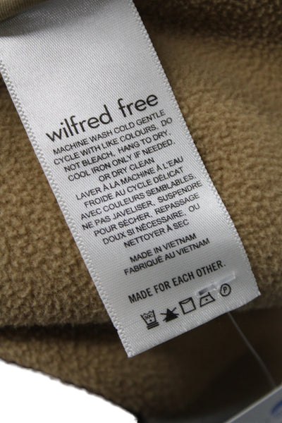 Wilfred Free Women Tan Snap Jacket Polyester Long Sleeve Size XS