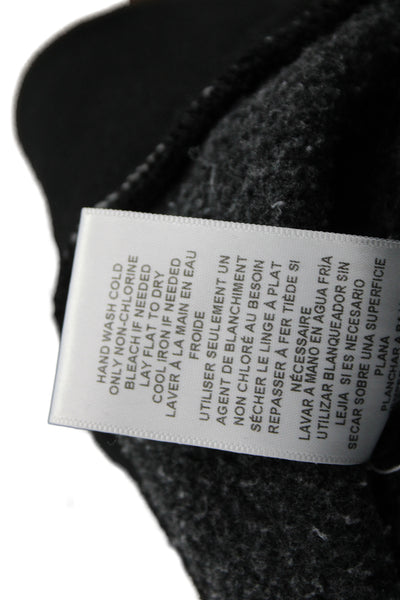 Re/Done Womens Pullover Sweatshirt Black Mock Neck College Zip Size XS