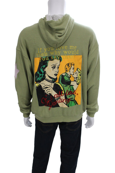 Boys Lie Unisex Full-zip Hoodies Green Comic Graphic Print Size XS