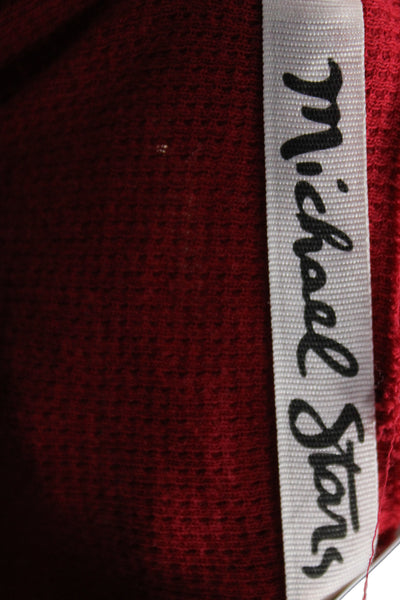 Michael Stars Womens Red Crew Neck Long Sleeve T Shirt Size One
