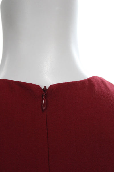 M.M. Lafleur Womens Sheath Dress Red V Neck Sleeveless Size 12