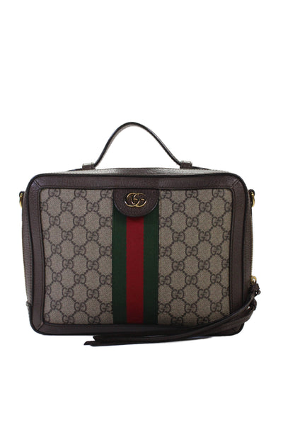 Gucci Women's Monogram Ophidia Zip Around Camera Shoulder Handbag