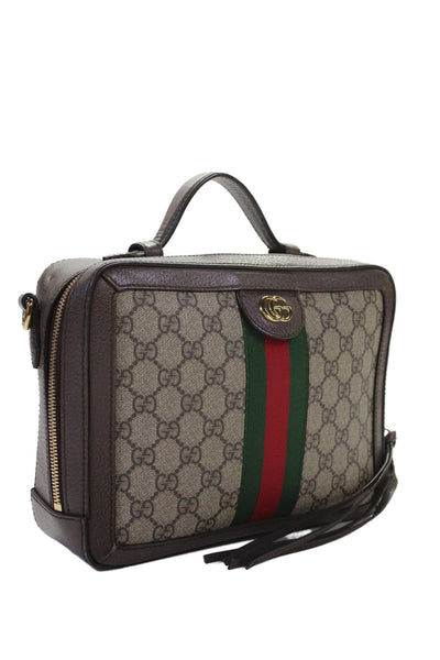 Gucci Women's Monogram Ophidia Zip Around Camera Shoulder Handbag