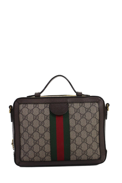 Gucci Women's Monogram Ophidia Zip Around Camera Shoulder Handbag
