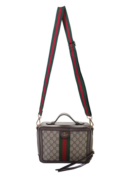 Gucci Women's Monogram Ophidia Zip Around Camera Shoulder Handbag