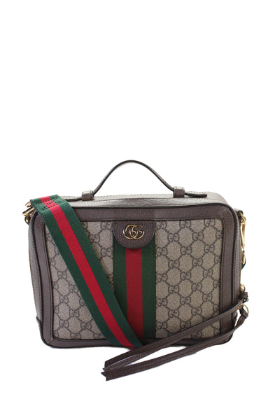 Gucci Women's Monogram Ophidia Zip Around Camera Shoulder Handbag