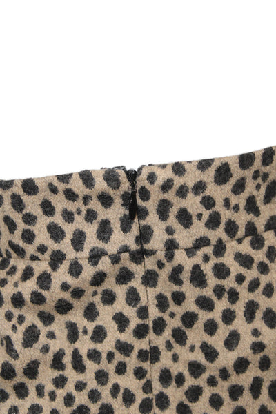 Akris Womens Beige Animal Print Straight Pencil Skirt Size 12