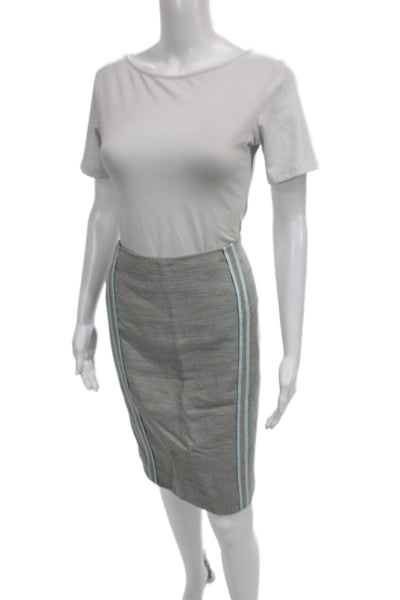 Etcetera Women Gray Straight Pencil Knee Length Skirt Size 12