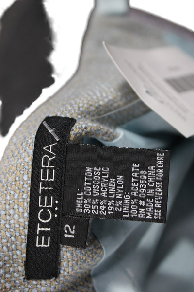 Etcetera Women Gray Straight Pencil Knee Length Skirt Size 12