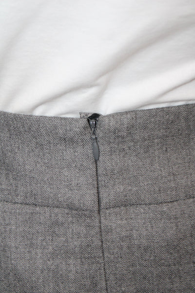 Akris Punto Women Gray Pleated Skort Knee Length Cotton Polyester Size 14
