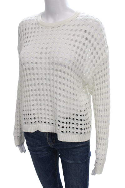 WISPR Unisex White Pullover Crew Neck Cotton Nylon Silk Size XS