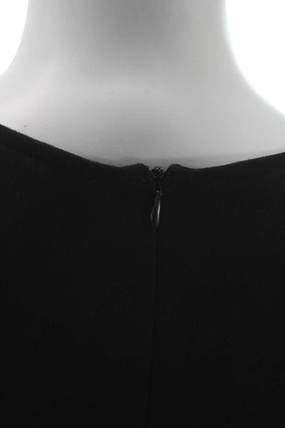 Zara Womens Basic Black Sleeveless Round Neck Tank Zip Solid Spring Size L