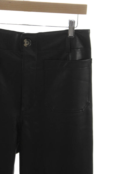 Maeve Anthropologie Unisex Cropped Black Pants Button Closure Size 30