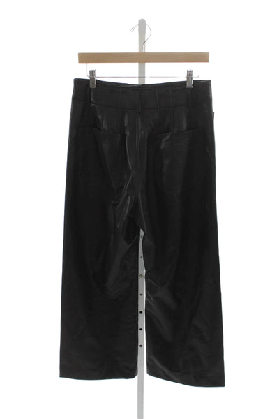 Maeve Anthropologie Unisex Cropped Black Pants Button Closure Size 30