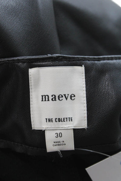 Maeve Anthropologie Unisex Cropped Black Pants Button Closure Size 30