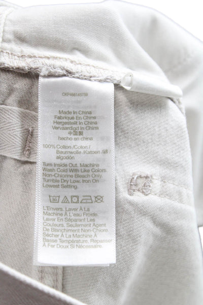 Madewell Unisex Cropped Gray Cotton Button Pants Size 28