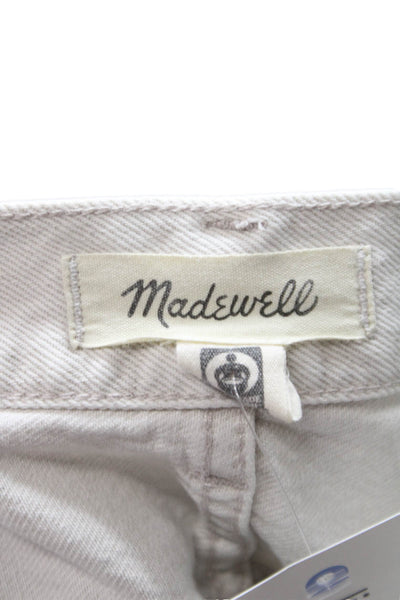 Madewell Unisex Cropped Gray Cotton Button Pants Size 28