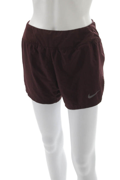Nike Unisex Brown Sports Shorts Drawstring 100% Polyester Size S