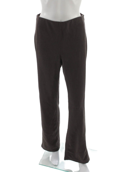 Nike Womens Striped Brown Sweatpants 67% Recycled Polyester Size 8