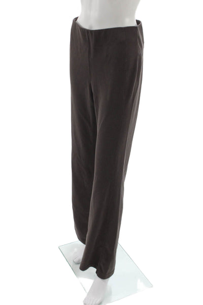 Nike Womens Striped Brown Sweatpants 67% Recycled Polyester Size 8