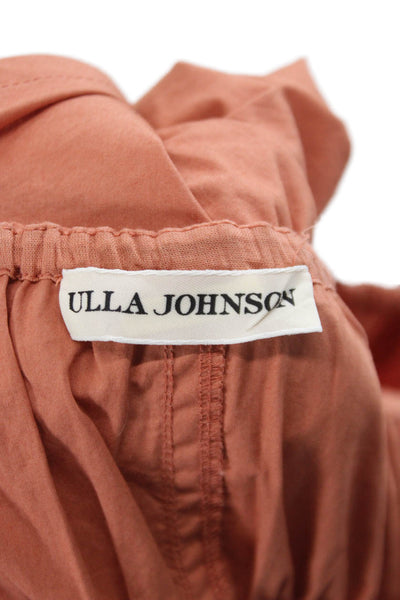 Ulla Johnson Women Fit & Flare Sundress Brown Square Neck Drawstring Size 4