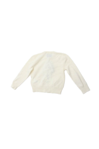 Polo Ralph Lauren Girls Button Up Bow Pocket Cashmere Cardigan Sweater White 3T