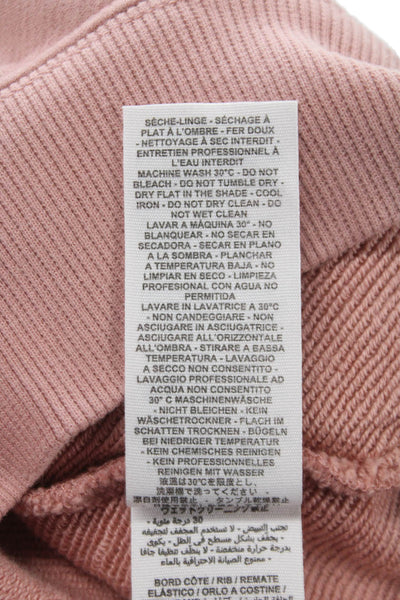 Bonpoint Girls Pullover Logo Floral Love Hoodie Sweatshirt Pink Cotton Size 8