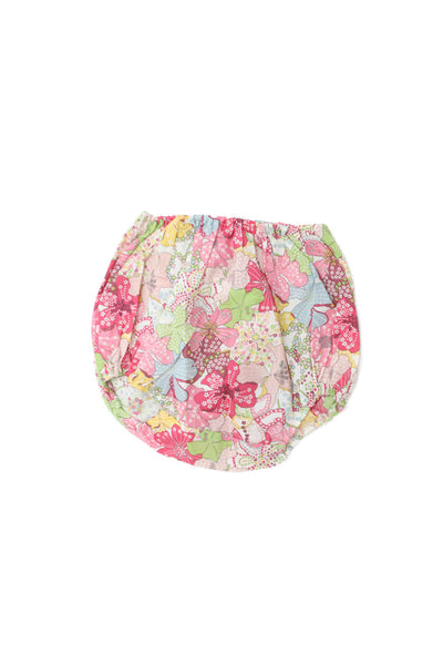 Bonpoint Girls Elastic Waistband Floral Cotton Bottoms Pink Multi Size 3M