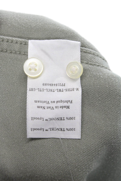 Everlane Mens Gray Tencel Long Sleeve Point Collar Button-Up Size M