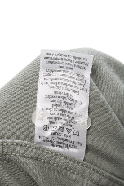 Everlane Mens Gray Tencel Long Sleeve Point Collar Button-Up Size M
