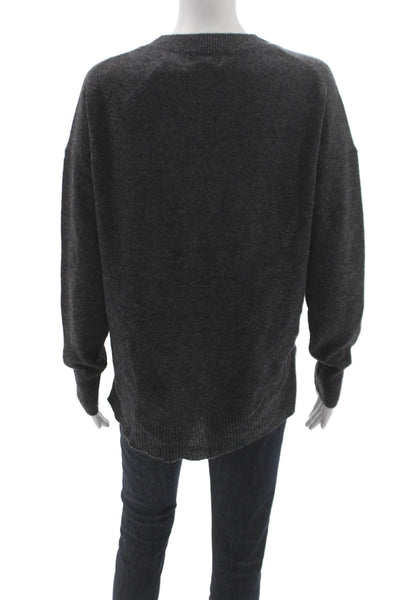 philosophy Unisex Pullover Cashmere Sweater Gray Crew Neck Long Sleeve Size M