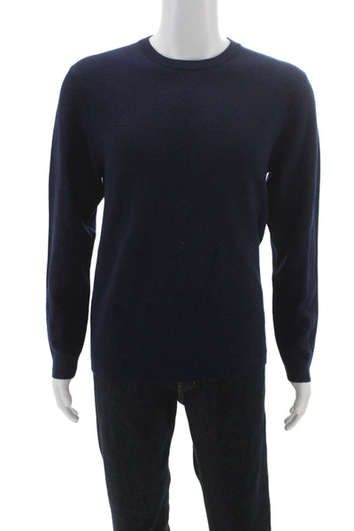 The Men's Store at Bloomingdale's Mens Pullover Sweater Blue Merino Size M